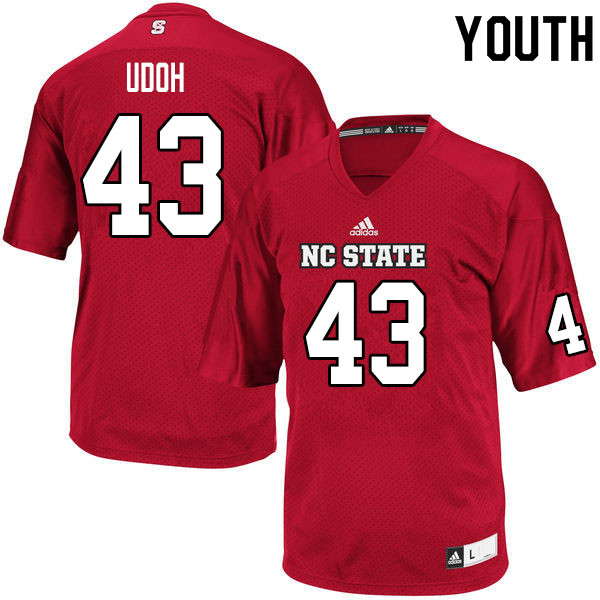 Youth #43 Ezemdi Udoh NC State Wolfpack College Football Jerseys Sale-Red - Click Image to Close